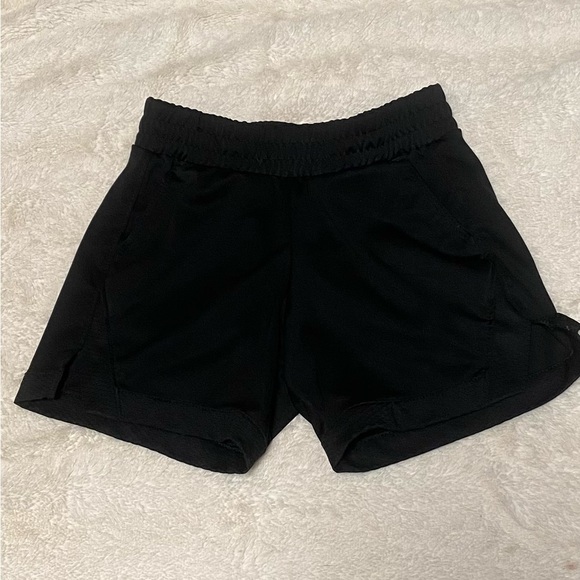 Athletic Comfortable Basic Classic Sports Gymnastic Spring Black Shorts Girl 4-5 - Picture 4 of 4